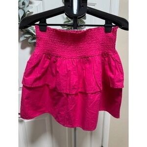EUC HT 360 Collective fuschia pink tiered layered A line mini skirt Size S
